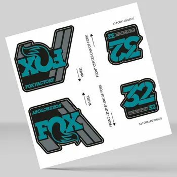 

STICKERS STICKERS FORK FORK FOX 32 FACTORY 2018 DECALS ADHESIVE VINYL TURQUOISE GREY BLACK