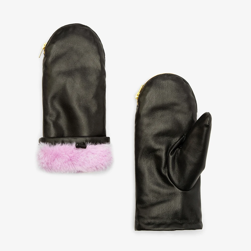 Mittens women's black pink KEDDO TmallFS