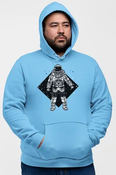 

Angemiel Wear Astronaut Blue Men 'S Hooded Sweatshirt