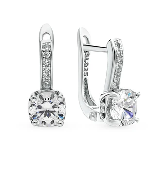 

Silver earrings with cubic zirconia sunlight sample 925