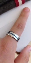 Vnox 8mm Black Ring for Men Women Groove Rainbow Stainless Steel Wedding Bands Trendy