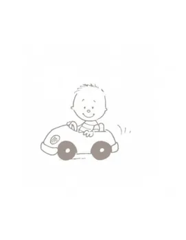 

WOODEN STAMP MODEL BABY IN CAR