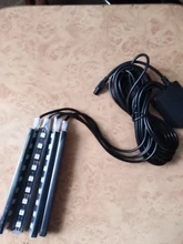 Tira de luces LED RGB con control remoto por voz para coche, diseño Interior, decorativa, Ambiental dinámico