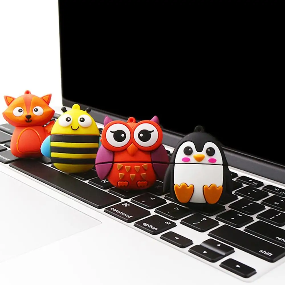 USB флеш накопитель с изображением животных совы единорога 4 ГБ 8 16 32 64 ГБ|USB