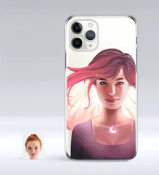 

Personalized Women 'S Abstract Caricature of iPhone 11 Pro Slim Transparent Silicone Phone Kapağı-13