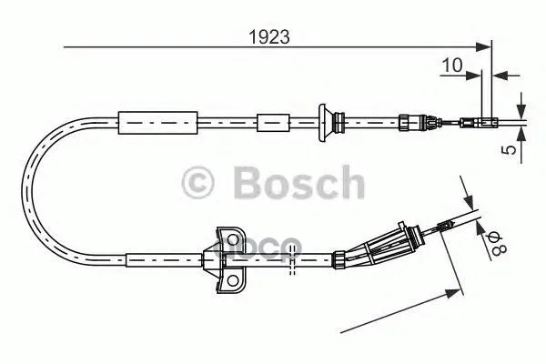 Трос Стояночного Тормоза Volvo: S60 I/V70 Ii(Sw) 00- 1926mm Bosch арт. 1987477999