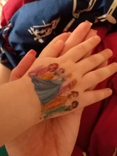 Disney-pegatina de princesa de dibujos animados para niños y niñas, juguete de personaje de acción aleatorio, decoración de la piel, regalo de cumpleaños y Navidad, 1 unidad