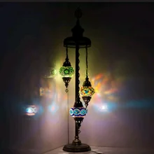 Специальный турецкий напольный светильник с 3 шариками, мозаичная Турецкая лампа, мозаичная люстра, Турецкая напольная лампа