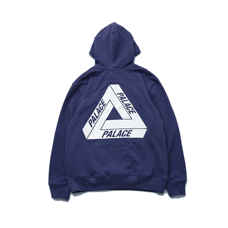 blue HW Winter New Men's Triangle Solid Color Retro Wash Couple Men's Hoodies Men Sweatshirts Hooded Pullover Sweatershirts - Цвет: blue