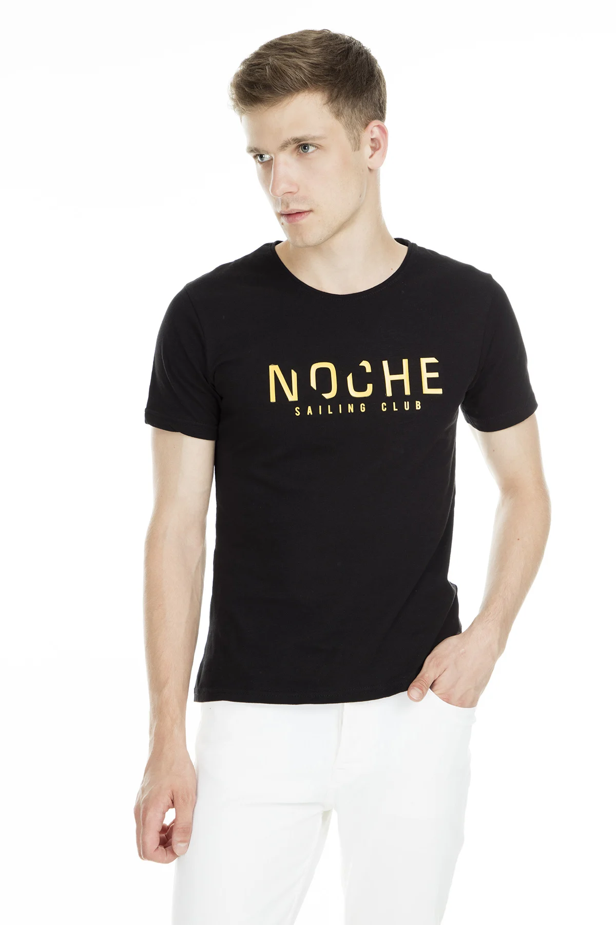 Noche Печатный велосипедный Воротник T shirirt 515505