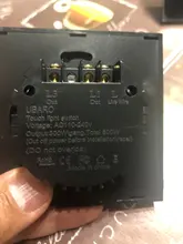 UBARO-Interruptor táctil AC100-240 europeo, panel LED de alimentación de pared de cristal templado en blanco y negro, 1/2/3 entradas