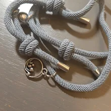 Uds \ Set de acero inoxidable pulsera de pareja un par de imán mano hombres y mujeres regalo amistad encantos cuerda joyería