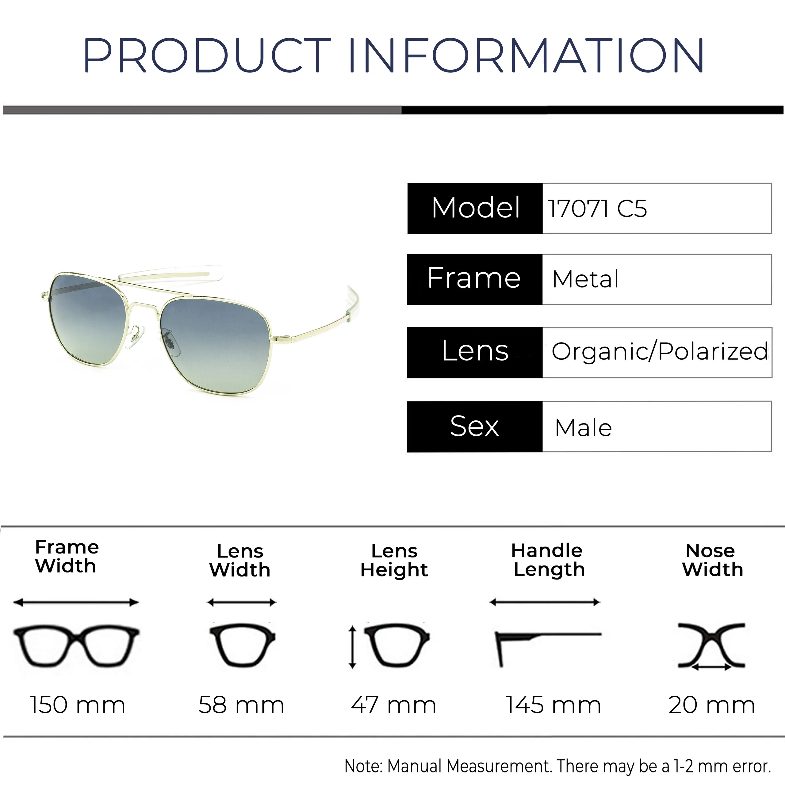 Zolo eyewear 17071 c5 Серебристые/дымчатые американские поляризованные солнцезащитные очки