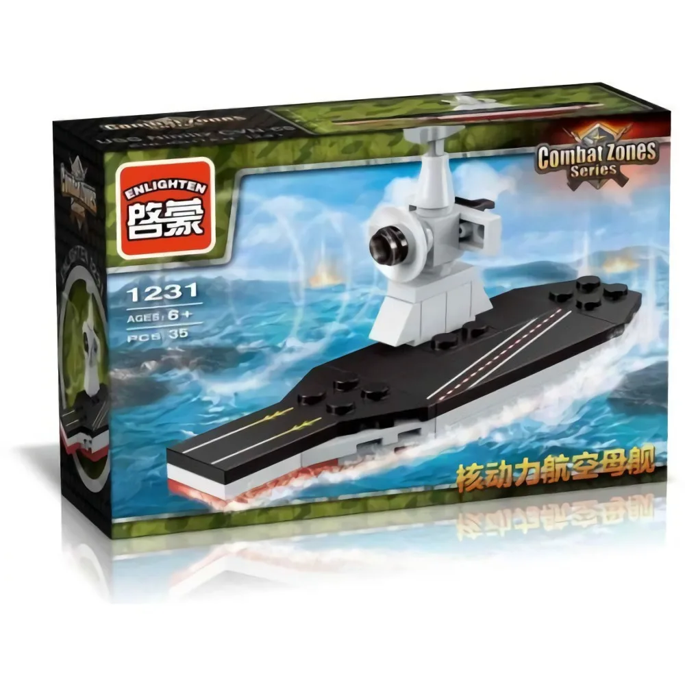 конструктор Авианосец Enlighten Brick 1231 Combat Zones Series: USS Nimitz CVN-68 | Игрушки и хобби