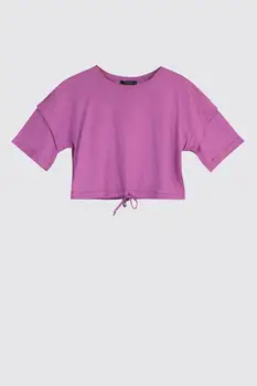 

Trendyol Gusset Crop Knitted T-Shirt TWOSS20TS1232