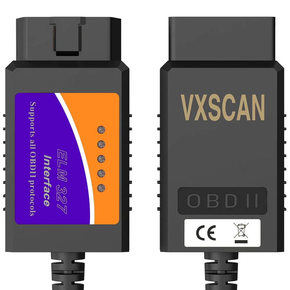 ELM327 V1.5 Пластик OBDII/EOBD сканер шины CAN без FT232RL чип программное обеспечение V2.1