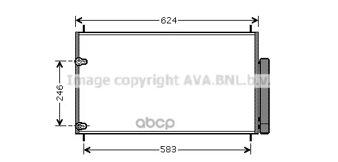 Конденсер Toyota Corolla 07-/Auris 08- Ava Toa5405d Ava арт. TOA5405D