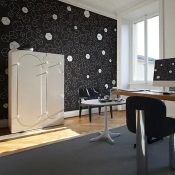 

Wall mural-black-and-white solids - 200x154 cm