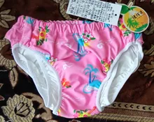 Pañales de poliéster reutilizables para recién nacidos, ropa de baño para bebés, pantalones cortos de baño ajustables para niños y niñas