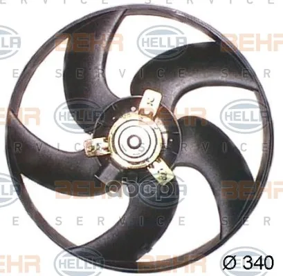 8ew 351 044-221_вентилятор Охлаждения! Peugeot 206 1.1-2.0 00 Hella 8ew351044221 HELLA арт. 8EW351044221