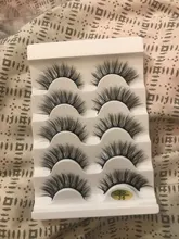 Pestañas postizas 3D, 5 pares, pelo de visón de imitación, pestañas de serie Wispies Fluffies naturales, largas y suaves, hechas a mano, pestañas negras sin crueldad