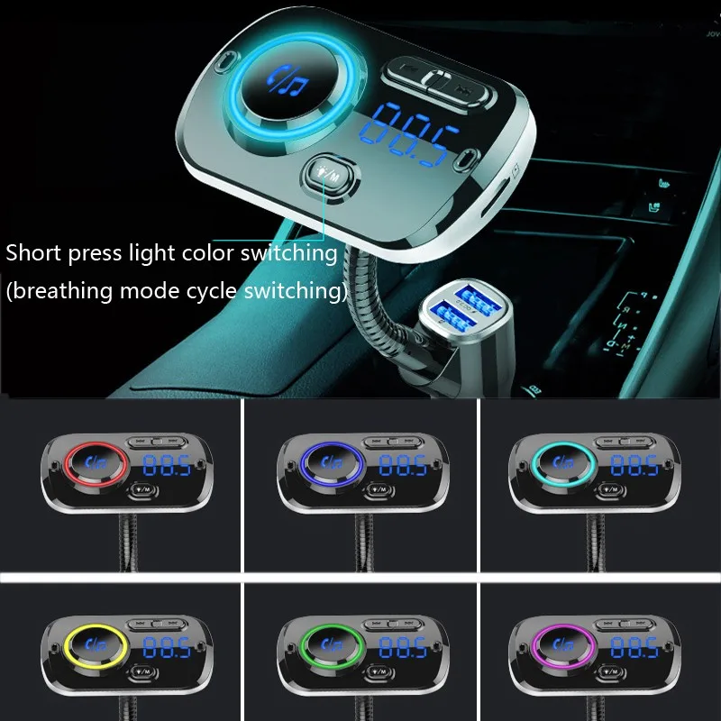 Bluetooth MP3-плеер автомобильный fm-передатчик автомобильный аудио mp3-плеер с 3V. 1A Быстрая зарядка двойной зарядное устройство USB 3,0 Lossless музыка