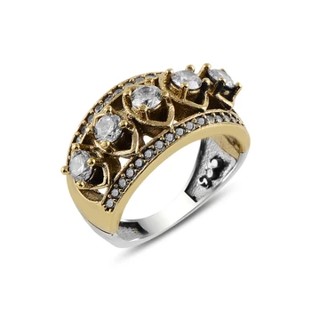 

Silver 925 Sterling Authentic Zircon Cubic Zirconia Dibs Ring