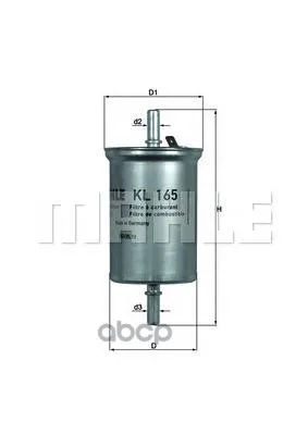 Фильтр Топливный Smart: Cabrio 01-04, City-Coupe 99-04, Fortwo Cabrio 04-, Fortwo Купе 04- Mahle/Knecht арт. KL165