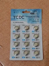 YCDC AG-Batería de 13 botones, pila de moneda para reloj con calculadora, 1,5 V, SR44SW, L1154, RW82, RW42, LR44, 357, AG13, 12 Uds. Por paquete