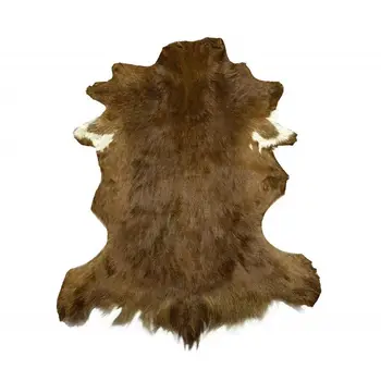 

Natural sheep skin rugs 100x65 cm brown and white color
