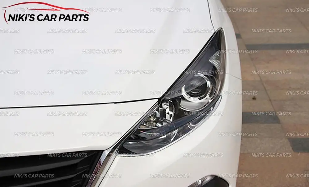 Нижние реснички на фары для Mazda 3- ABS пластик хром 2 шт. литье украшение Тюнинг Автомобиля