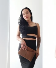 Kliou-top corto con apertura para mujer, top sin tirantes de color liso, cintura alta elástica, ajustado largo, conjunto de dos piezas, moda femenina