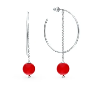 

Silver earrings with pearls sunlight sample 925