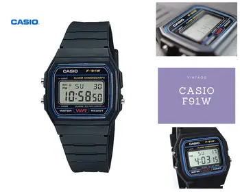Casio collection-Reloj de F91W-1YER para Hombre y mujer, Digital con Correa en negro