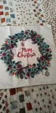 Pillow Cases Cushion-Cover Merry-Christmas Linen Cotton 0269 45--45