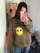 Sudadera con estampado de letras para hombre, abrigo masculino con capucha, de estilo Hip Ho, Kanye West, Stranger Things, con diseño de letras de estilo graffiti, suéter de algodón de vellón harajuku