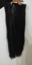 Hair-Extensions Synthetic-Hair-Piece Brown Clip-In Black Straight High-Tempreture Women