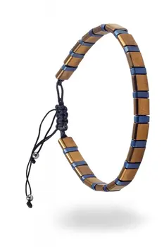 

Angemiel Women Bronze Blue Harmony Beaded Women Bangle and Bracelet