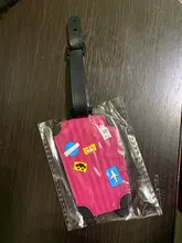 Etiquetas de dibujos animados para equipaje, etiqueta identificadora de identificación, soporte de dirección, accesorios de viaje