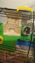 Chew-Toy-Accessory Mouse-Cage Hamster-House Wooden Nest Rat Natural Hut 1pc Flat-Top-Cabin