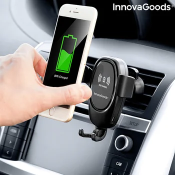 

Support for mobile phone with wireless charger car Wolder InnovaGoods