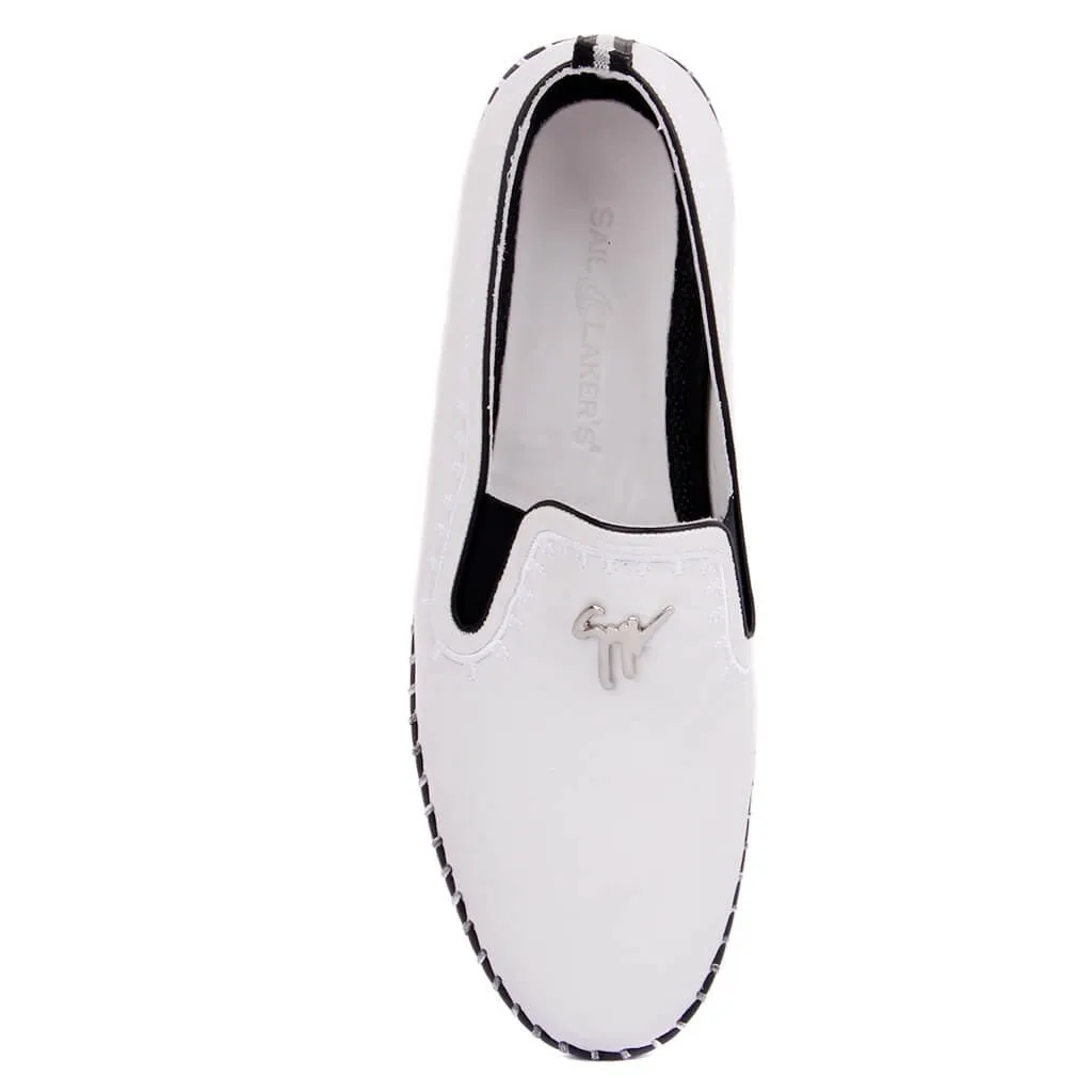 Sail-Lakers White Leather Male Espadril