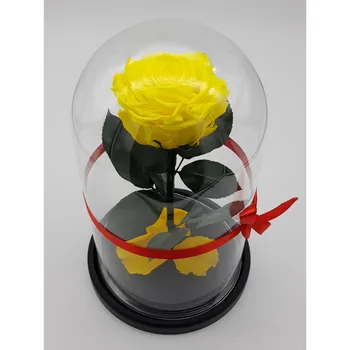 

Rose in flask premium yellow 27*15*8 cm