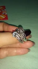 Wedding-Ring-Set Engagement Ladies Jewelry Women Luxury Brand Bride Silver-Color Female