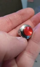 Interruptor de botón de Metal para coche, bocina momentáneo resistente al agua, 12mm, reinicio automático