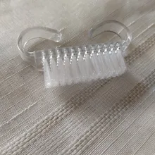 Cepillo de limpieza de uñas para manicura, cepillo de limpieza de uñas para cuidado del polvo, suave, rosa, para pedicura, portátil