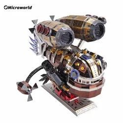 Microworld 3d metal puzzle baleia base modelo kits diy conjunto de corte a laser jigsaw brinquedos educativos presentes para crianças adulto
