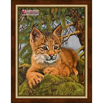 

Аж-1525 painting with rhinestones 'Little rys' 30*40 cm