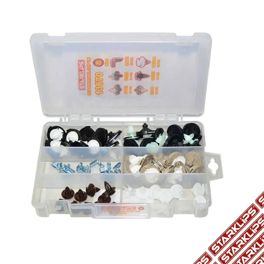 

Vw Slat Clip Set 60 Piece Bag No:6 + for Car fastener-Push Pin-Trim Rivet