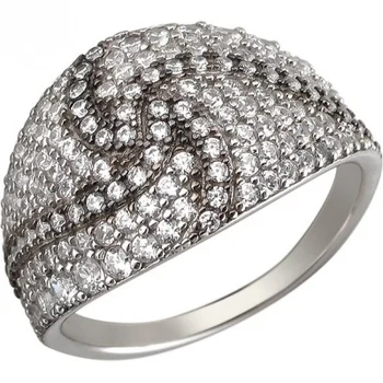 

Esthete ring with cubic zirconia in black silver